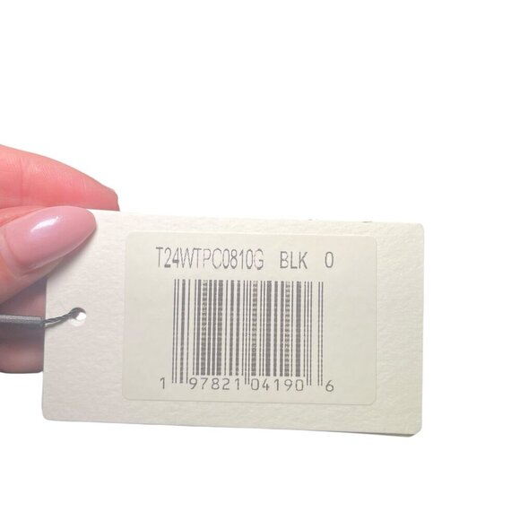 OPT One Pretty Time Black Elodie Peplum Top Size 0 NWT Adjustable Straps - Picture 6 of 7